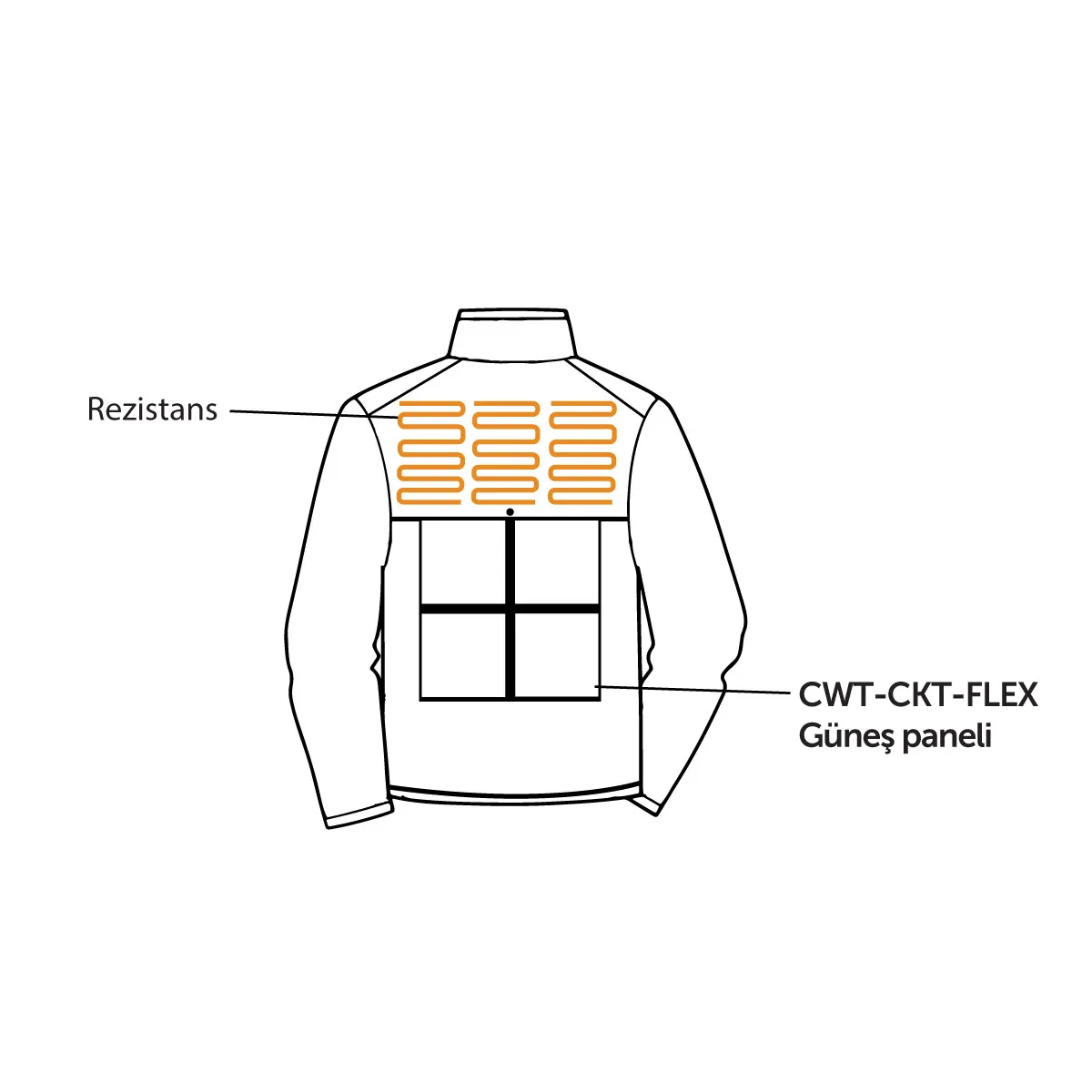 CW Enerji Isıtmalı Solar Ceket - Large